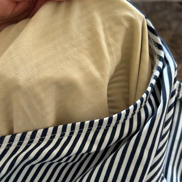 Nautical Striped One-Piece Maternity Swimsuit A Pea In The Pod Nylon Blend M - Picture 7 of 8